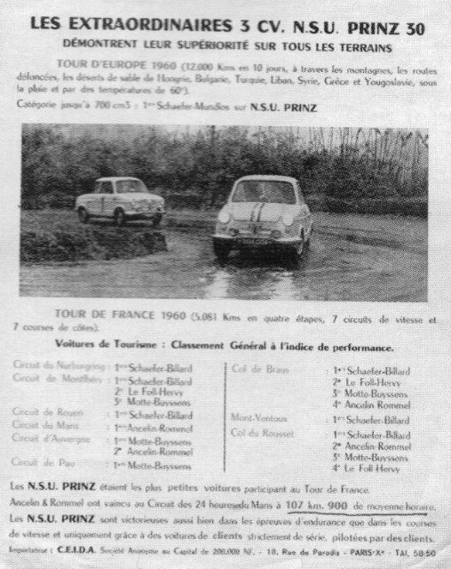 Palmarès Motte/Buyssens 1960-1965 les débuts de la CEIDA 2161ok