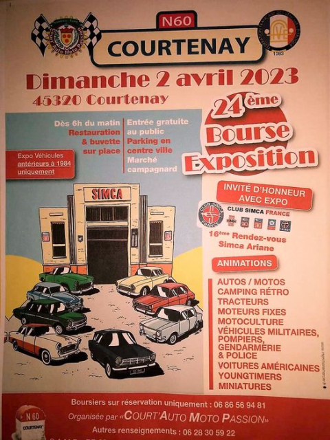 45 COURTENAY 24ème Bourse Expo  2  avril   2023 ..  25ch2dav