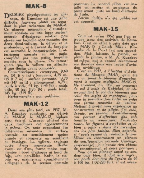 M.A.Kouzakov et les planeurs MAK 131i9ebt