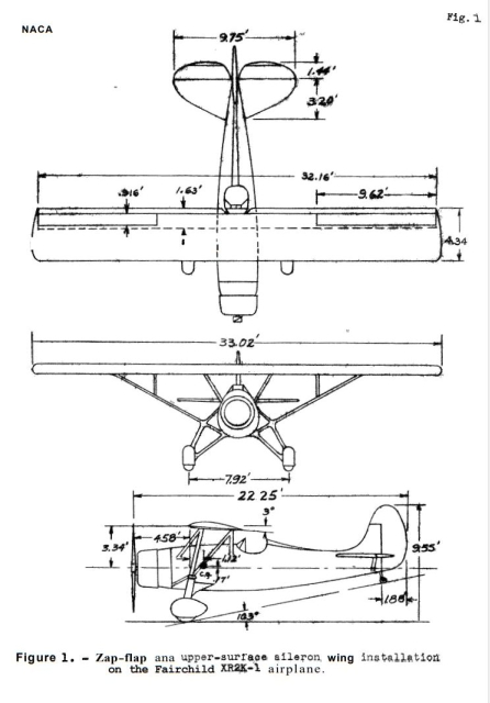 les Fairchild 22 modifiés par Hartley A.Soulé à la NACA 02kq9is1